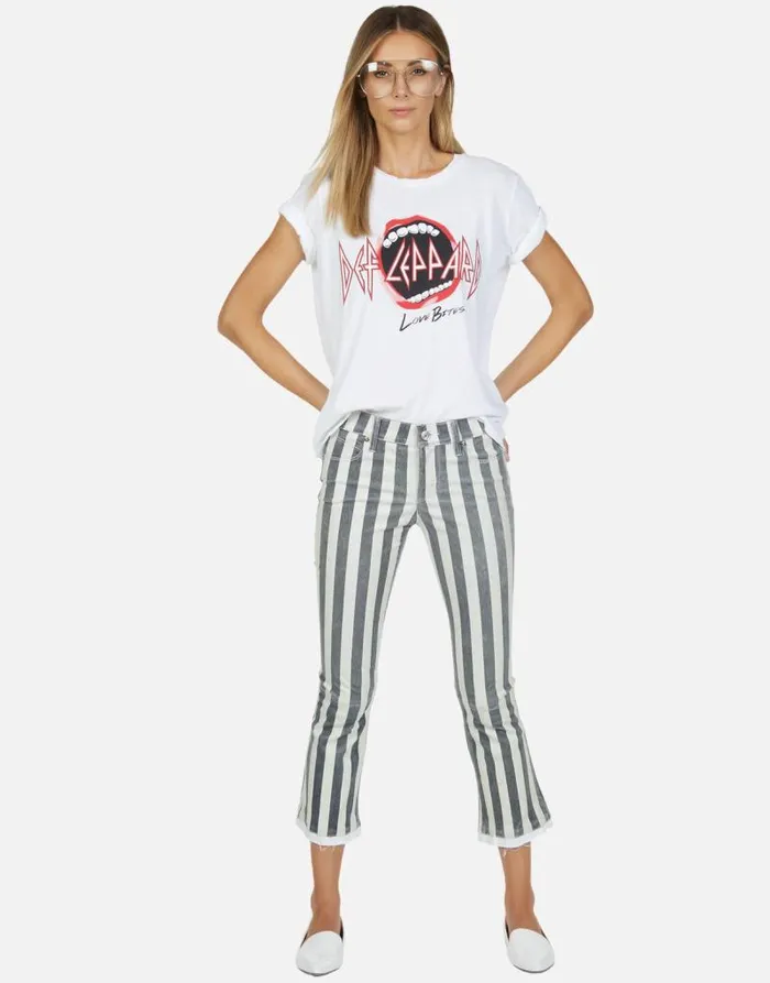 Edda Love Bites II White Women Lauren Moshi Short Sleeve