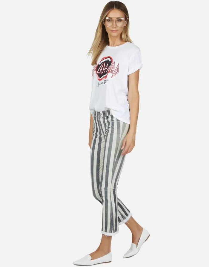 Edda Love Bites II White Women Lauren Moshi Short Sleeve