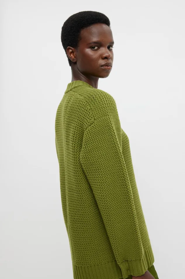 Emilia Wickstead Combey Knit In Green Cashfeel Women Knitwear