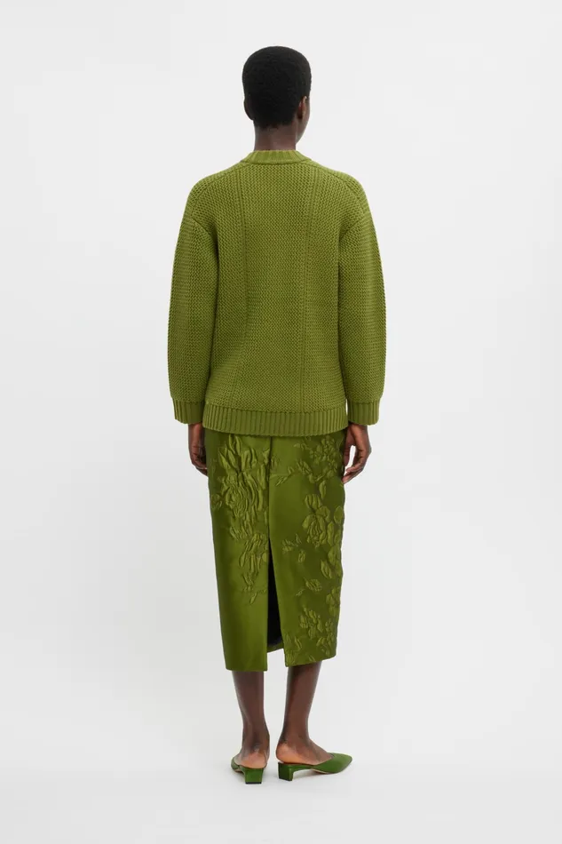 Emilia Wickstead Combey Knit In Green Cashfeel Women Knitwear
