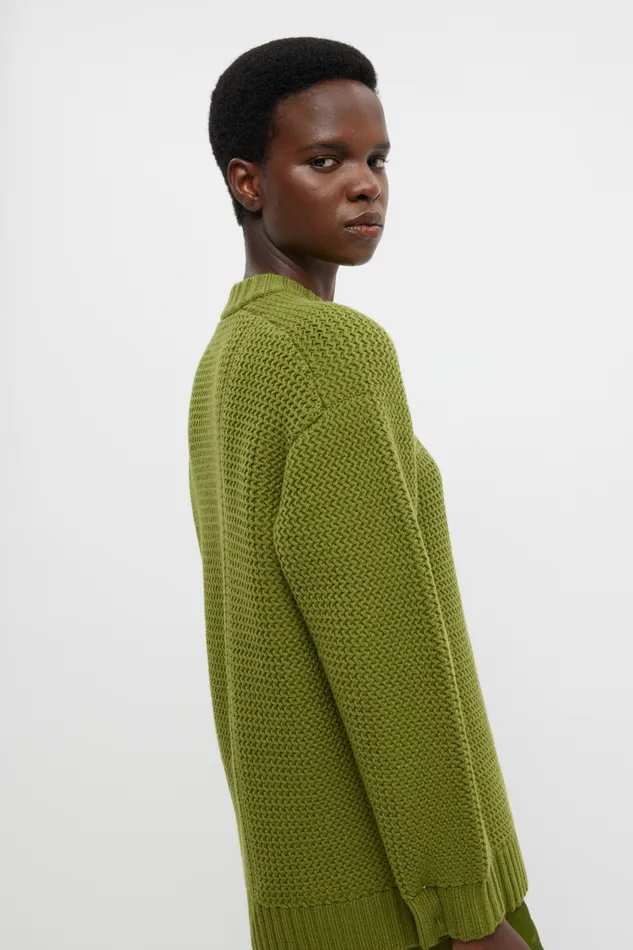 Emilia Wickstead Combey Knit In Green Cashfeel Women Knitwear
