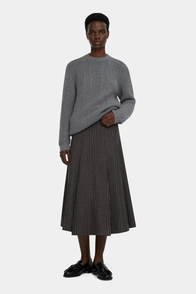 Emilia Wickstead Combey Knitted Top In Marl Grey Women Knitwear