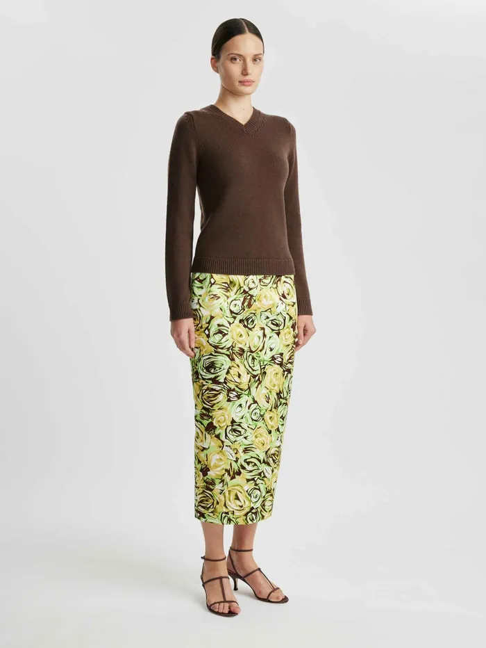 Emilia Wickstead Pace Brown Knitted Jumper Women Knitwear