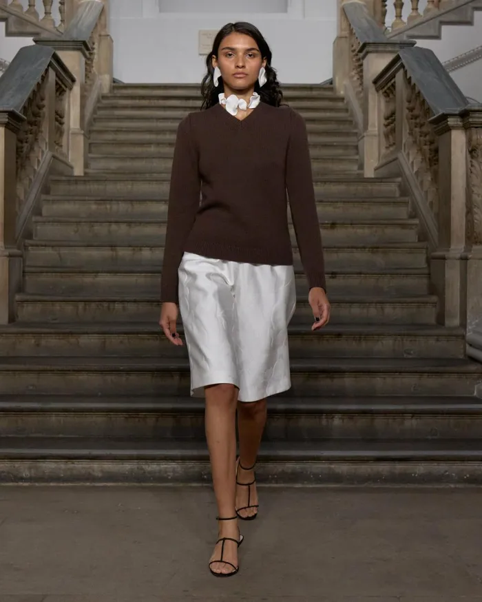 Emilia Wickstead Pace Brown Knitted Jumper Women Knitwear