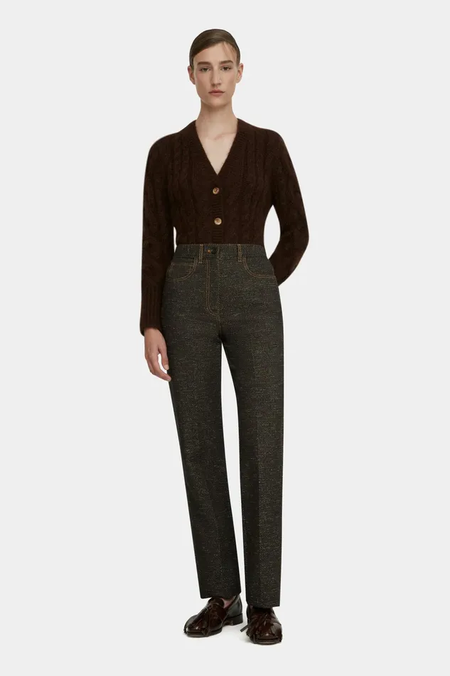 Emilia Wickstead Ziggy Trousers In Black Denim Women Trousers