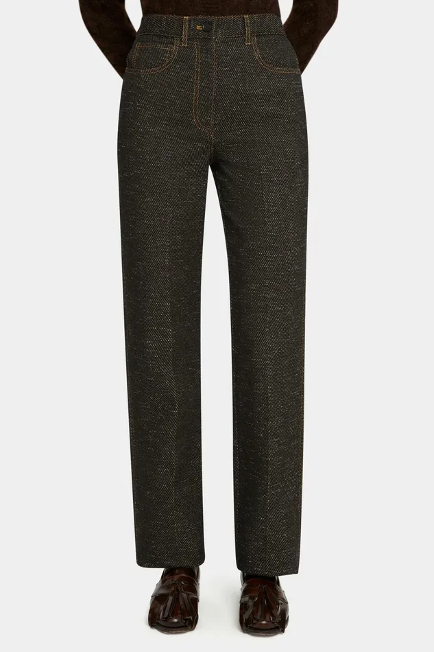 Emilia Wickstead Ziggy Trousers In Black Denim Women Trousers
