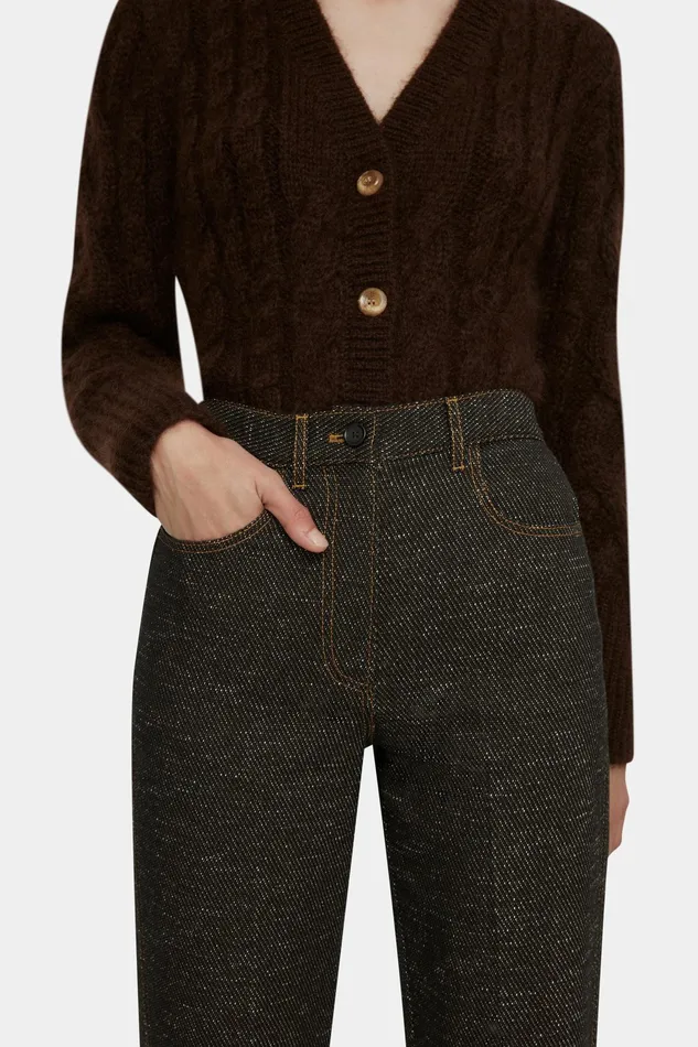 Emilia Wickstead Ziggy Trousers In Black Denim Women Trousers