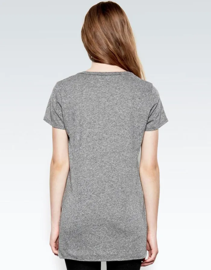 Emmalyn Rose Gold Foil Lip Heather Grey Women Lauren Moshi Short Sleeve