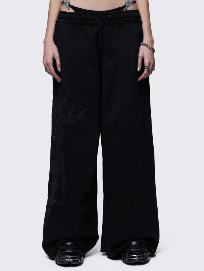 Enigmatic Black Sweatpants Women Minga London Bottoms