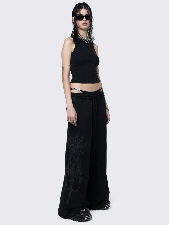 Enigmatic Black Sweatpants Women Minga London Bottoms