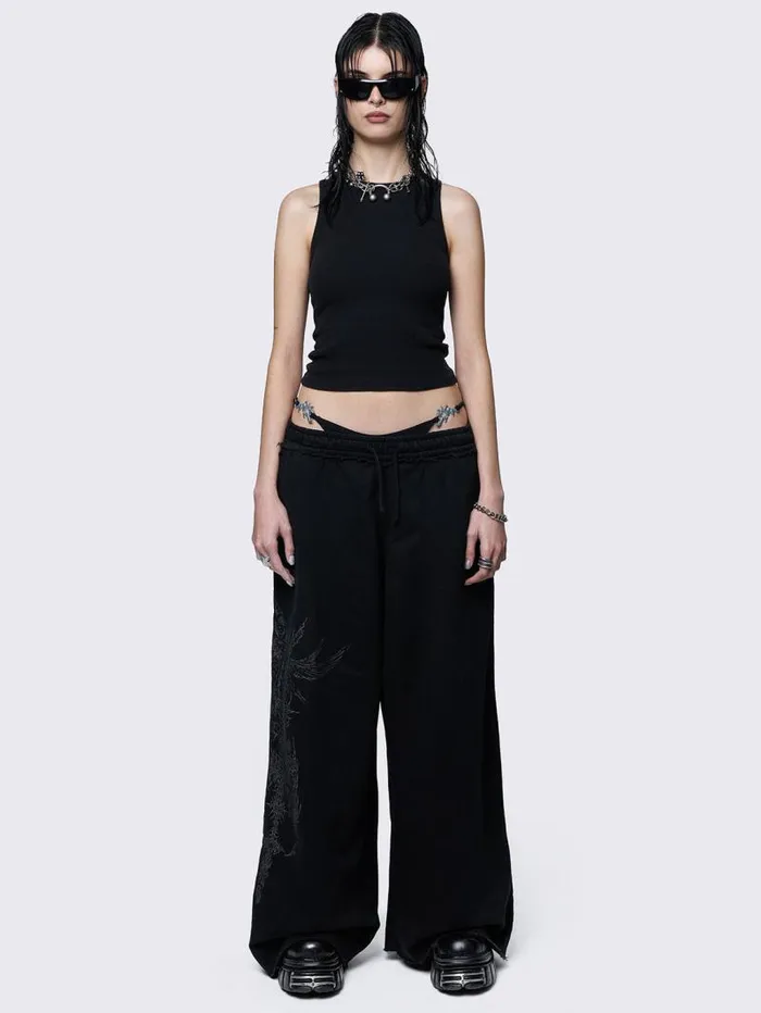 Enigmatic Black Sweatpants Women Minga London Bottoms