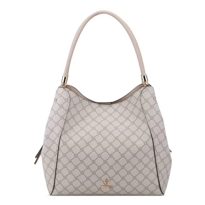 Etta Jet Set Carryall Mushroom Logo Marble Women Nine West Satchels and Shoulder Bags