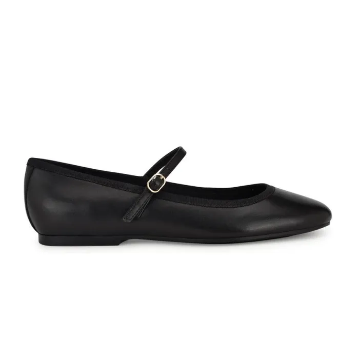 Ewind Mary Jane Ballet Flats Black Leather Women Nine West Flats