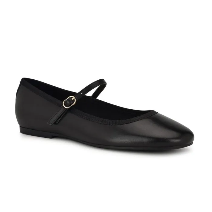 Ewind Mary Jane Ballet Flats Black Leather Women Nine West Flats Ewind Mary Jane Ballet Flats Black Leather Women Nine West Flats