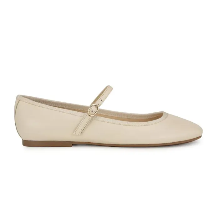 Ewind Mary Jane Ballet Flats Ivory Leather Women Nine West Flats