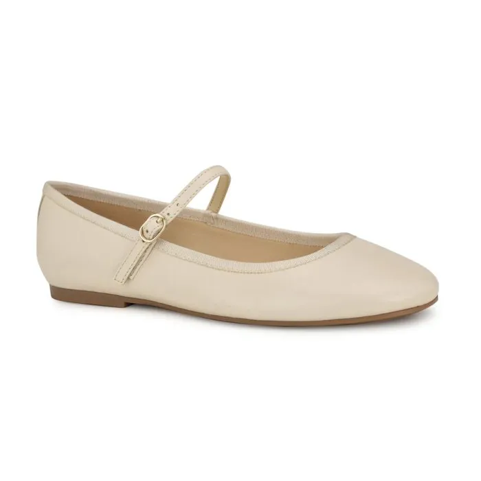 Ewind Mary Jane Ballet Flats Ivory Leather Women Nine West Flats Ewind Mary Jane Ballet Flats Ivory Leather Women Nine West Flats