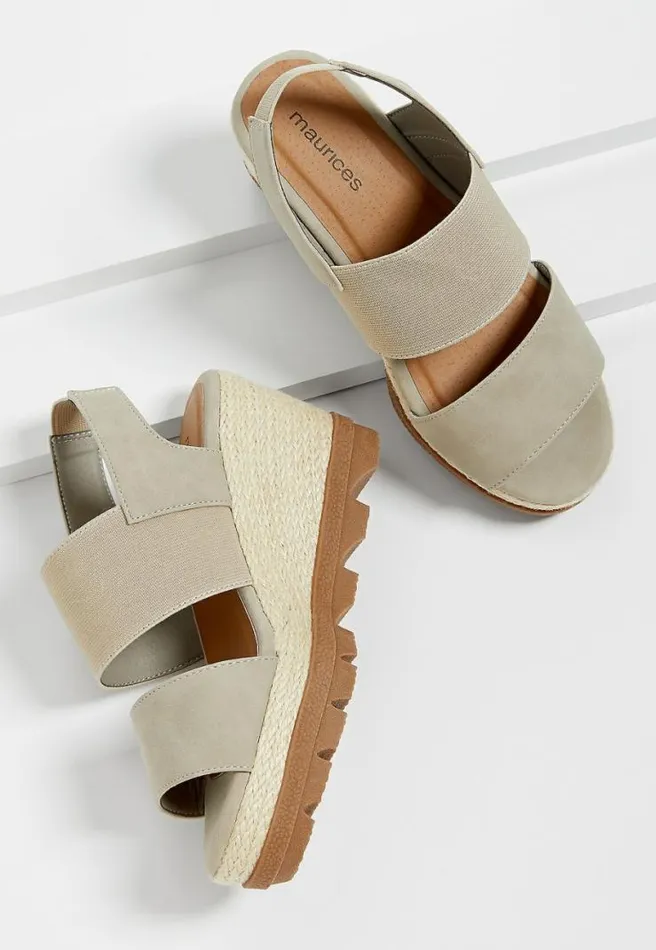 Farah Jute Slingback Wedge Women Maurices Heels and Wedges