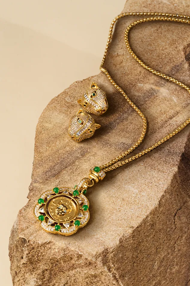 FIERCE FOLKLORE PENDANT NECKLACE GOLD Gold WomensMens Camilla Jewellery