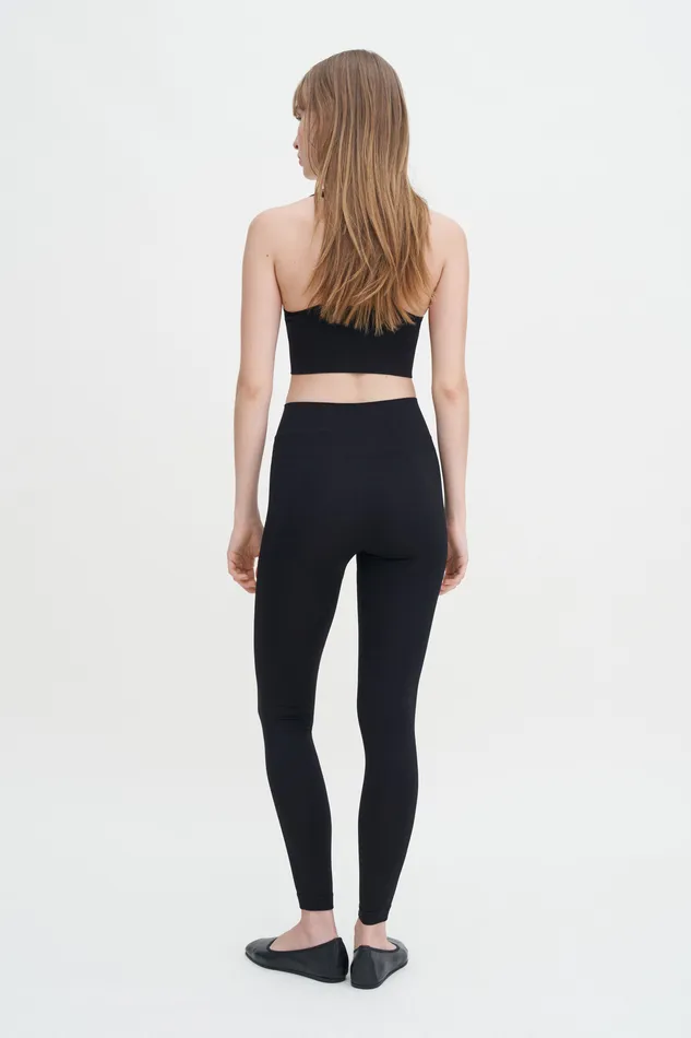 filippak Leggings Women High Seamless Leggings Black