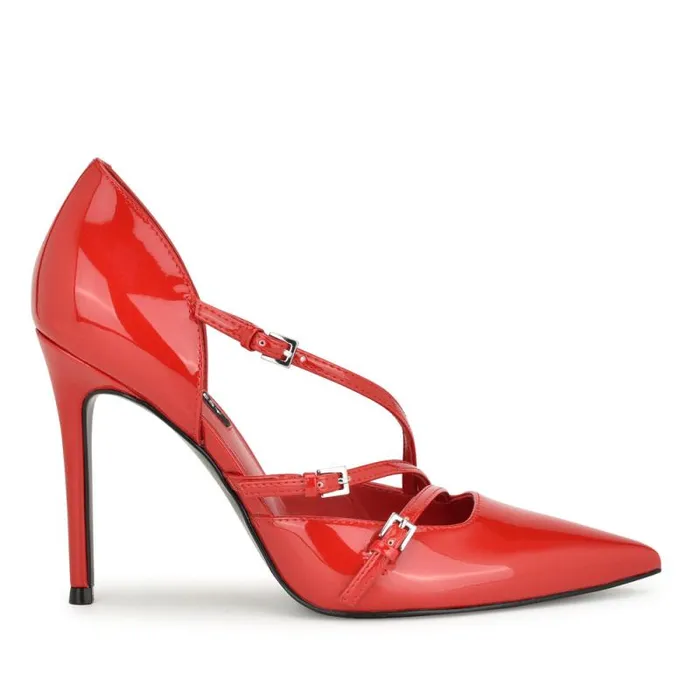 Filma Pointy Toe Pumps Red Women Nine West Heels