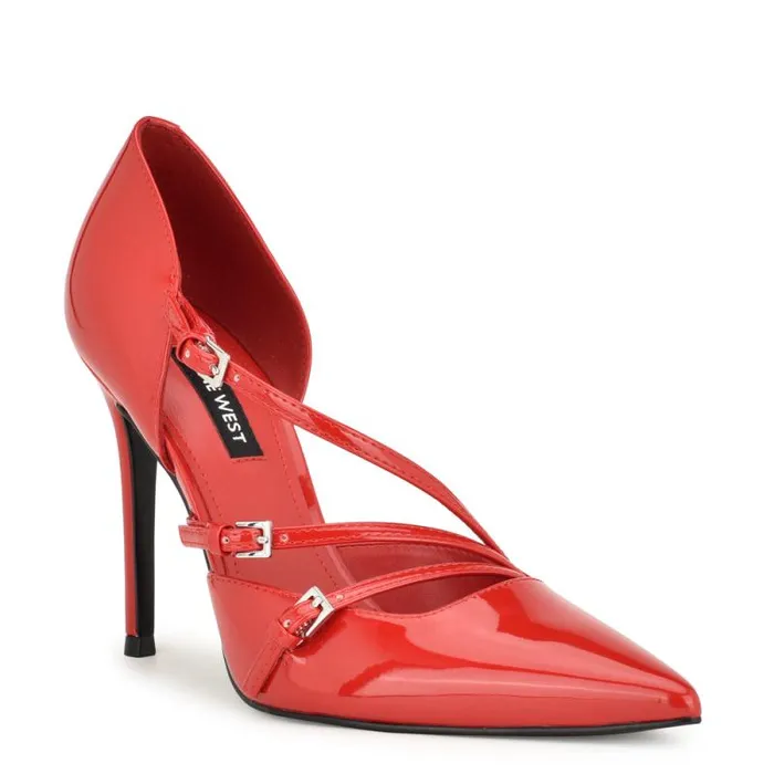 Filma Pointy Toe Pumps Red Women Nine West Heels Filma Pointy Toe Pumps Red Women Nine West Heels