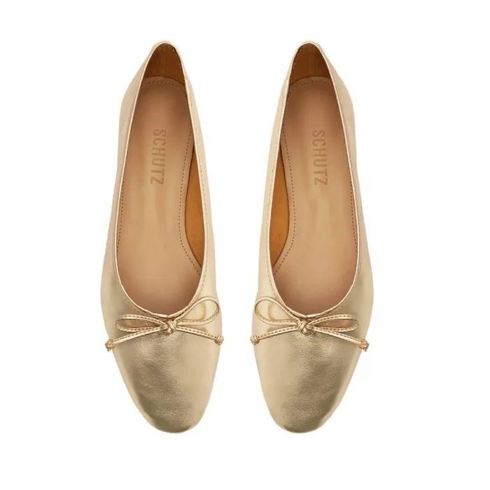 Flats Arissa Gold Schutz Shoes Ballerinas Flats Arissa Gold Schutz Shoes Ballerinas