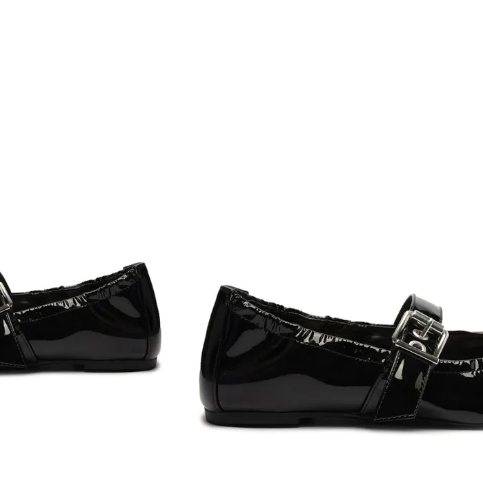 Flats Calita Patent Leather Flat Black Schutz Shoes Ballerinas