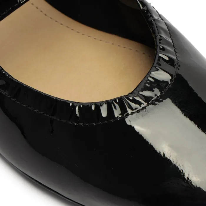 Flats Calita Patent Leather Flat Black Schutz Shoes Ballerinas