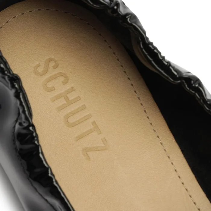 Flats Calita Patent Leather Flat Black Schutz Shoes Ballerinas