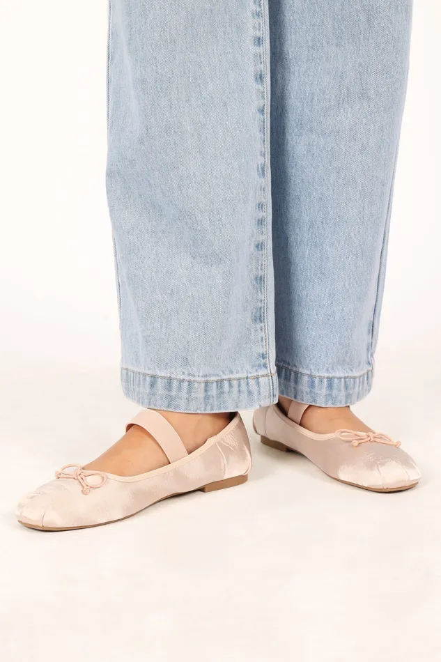 Flats petalandpup Women Mystic Ballet Flat 8211 Blush Satin Blush Satin