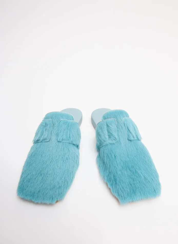 Flats Women Tibi Pony Hair Granger Slide