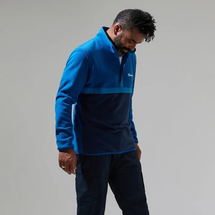 Fleece Men Berghaus Aslam Micro Half Zip Fleece 8211 BlueDark Blue