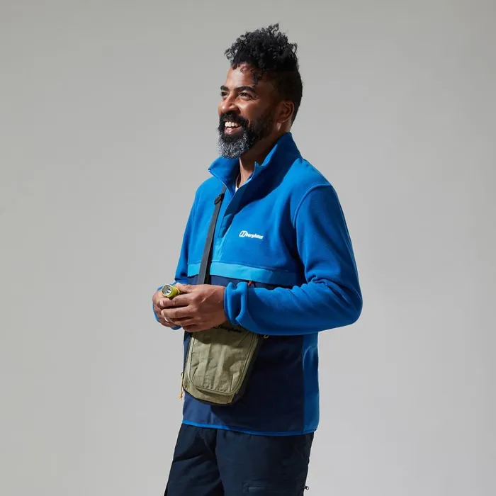 Fleece Men Berghaus Aslam Micro Half Zip Fleece 8211 BlueDark Blue