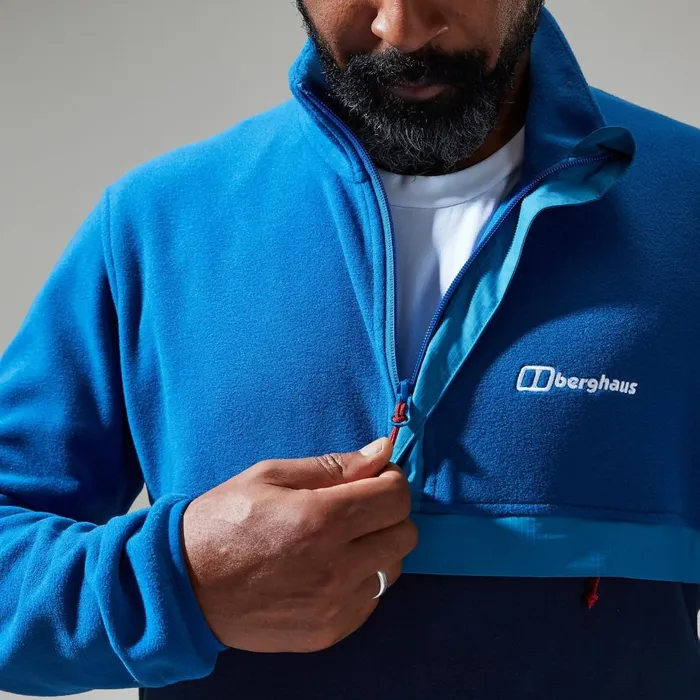 Fleece Men Berghaus Aslam Micro Half Zip Fleece 8211 BlueDark Blue