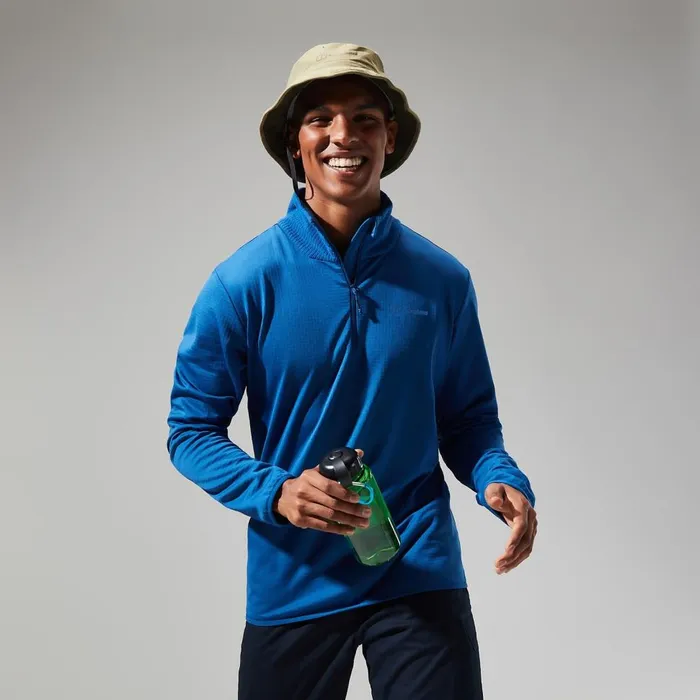 Fleece Men Berghaus Keppla Half Zip Fleece 8211 Blue