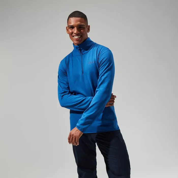 Fleece Men Berghaus Keppla Half Zip Fleece 8211 Blue
