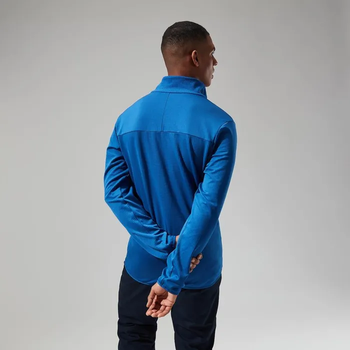Fleece Men Berghaus Keppla Half Zip Fleece 8211 Blue