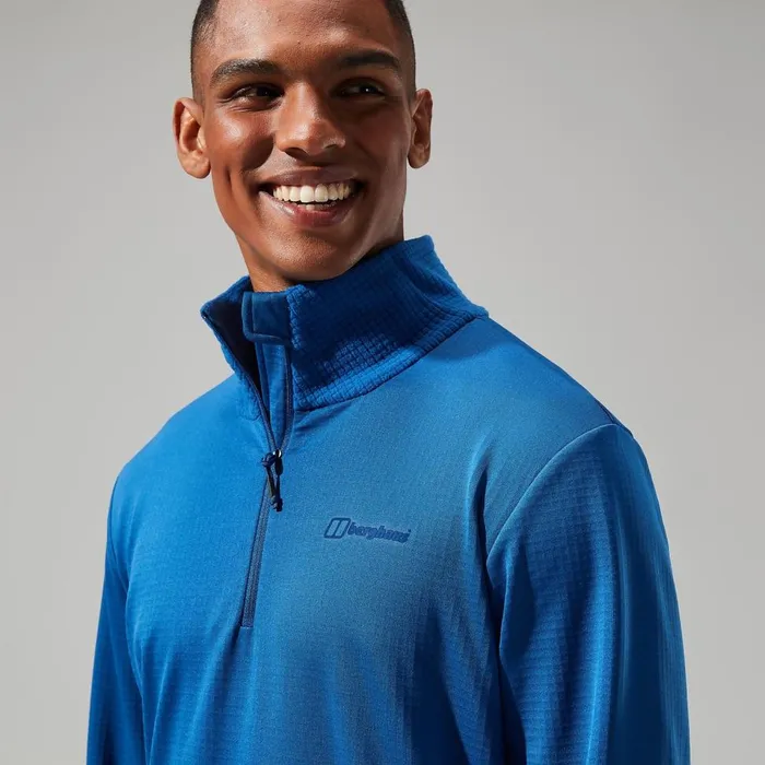 Fleece Men Berghaus Keppla Half Zip Fleece 8211 Blue