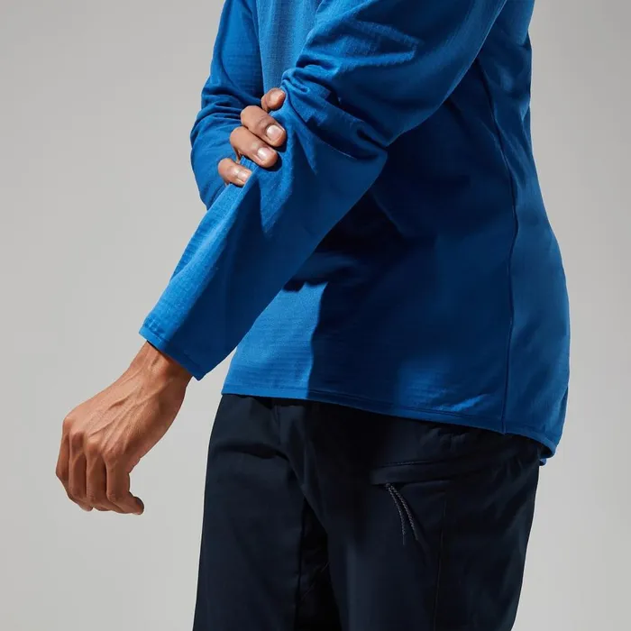 Fleece Men Berghaus Keppla Half Zip Fleece 8211 Blue