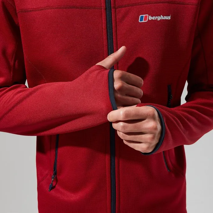 Fleece Men Berghaus Pravitale MTN 20 Hooded Jacket 8211 Dark RedRed