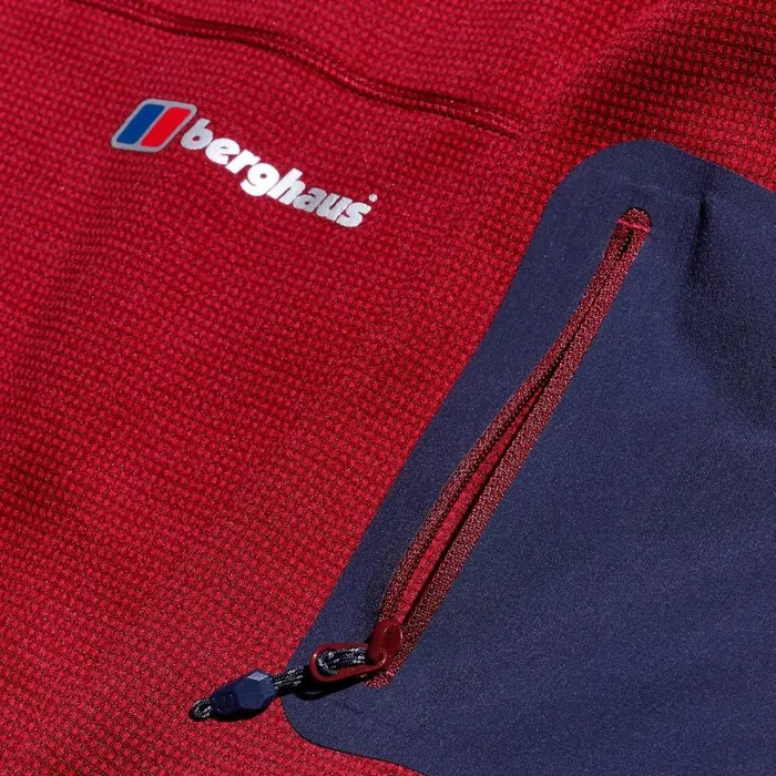 Fleece Men Berghaus Pravitale MTN 20 Hooded Jacket 8211 Dark RedRed