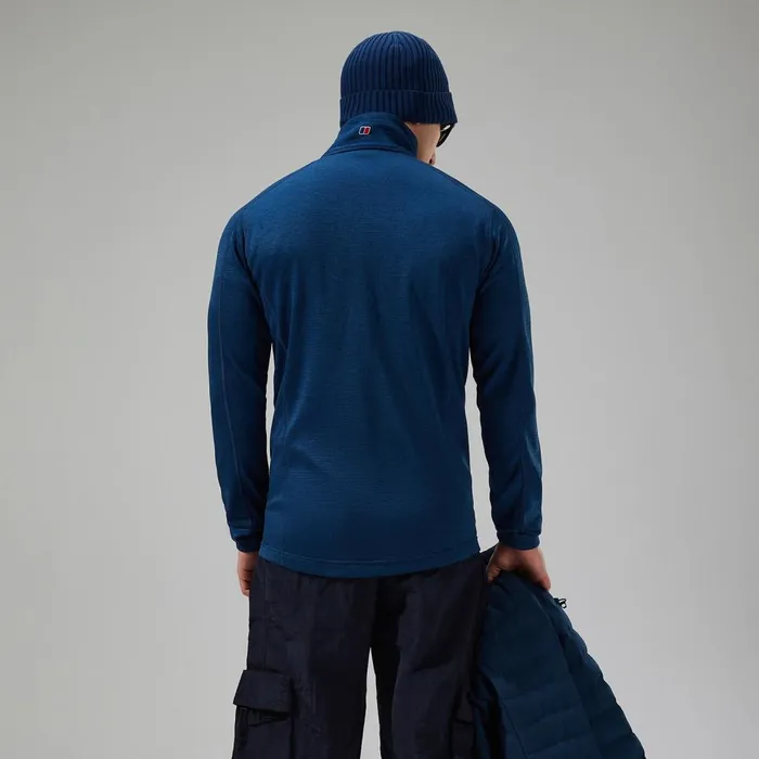 Fleece Men Berghaus URB Spitzer Half Zip Fleece 8211 TurquoiseBlue