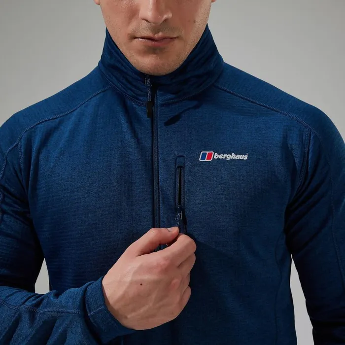 Fleece Men Berghaus URB Spitzer Half Zip Fleece 8211 TurquoiseBlue