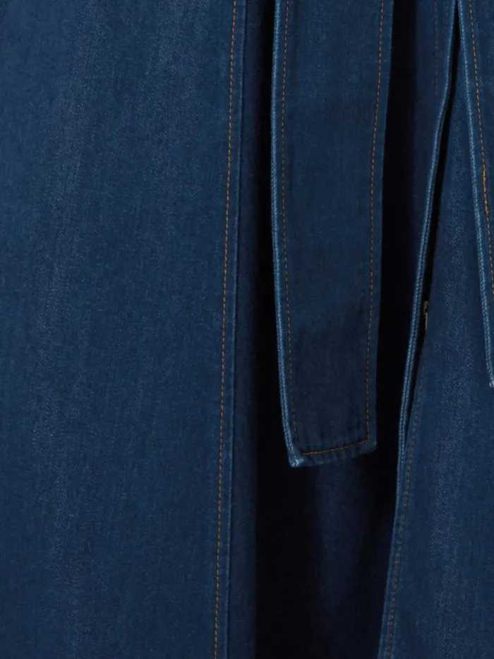 Fluid Denim Belted Shirt Dress Indigo Women Jigsaw Dresses and Jumpsuits