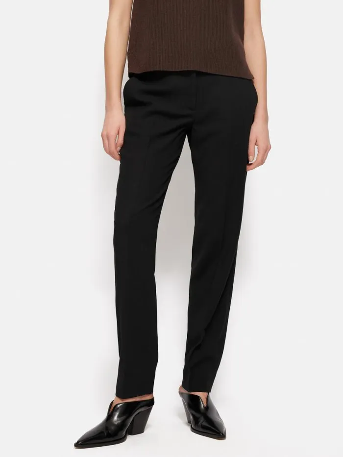 Fluid Twill Palmer Trouser Black Women Jigsaw Trousers