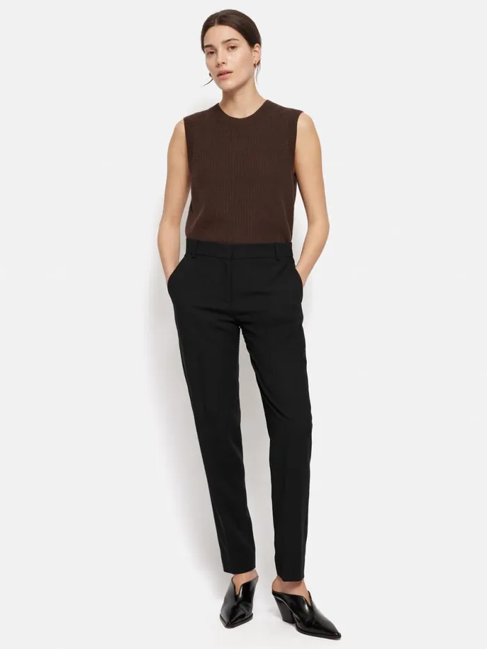 Fluid Twill Palmer Trouser Black Women Jigsaw Trousers