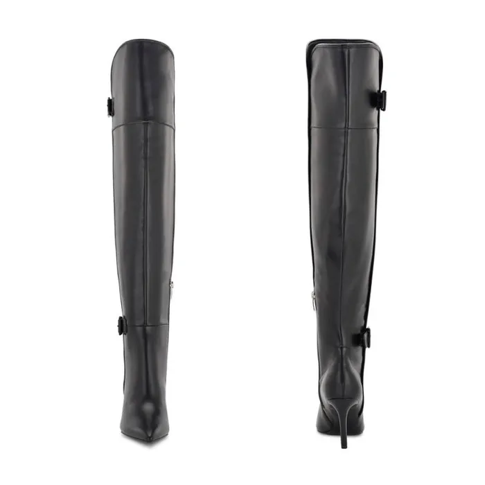 Flye Over The Knee Heeled Boots Black Women Nine West Heels Flye Over The Knee Heeled Boots Black Women Nine West Heels