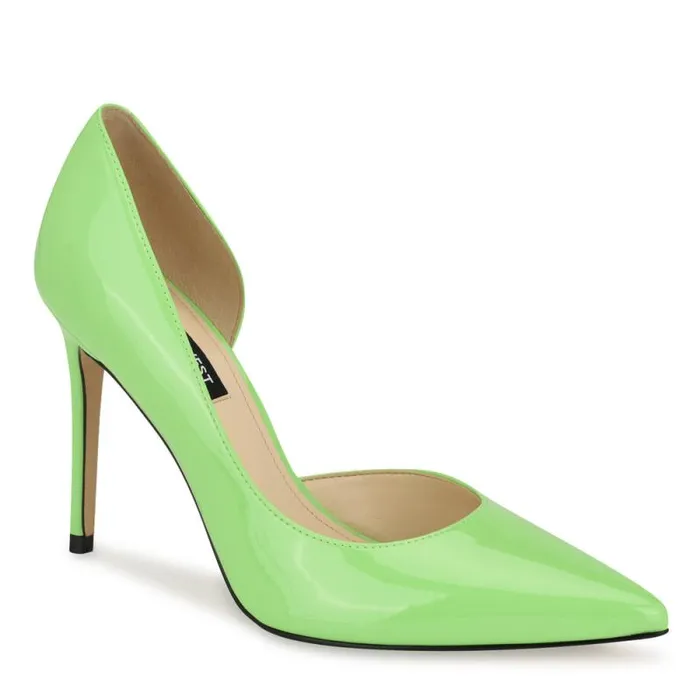 Folowe D039Orsay Pointy Toe Pumps Bright Green Women Nine West Heels Folowe D039Orsay Pointy Toe Pumps Bright Green Women Nine West Heels