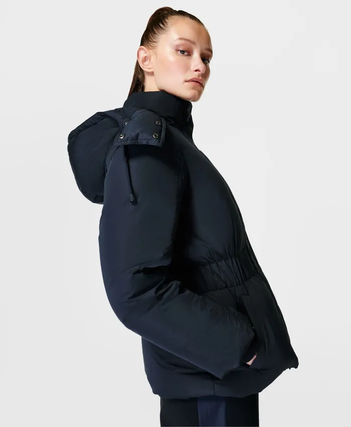 Formation Puffer Jacket French Navy Blue Coats and Jackets Sweaty Betty Women