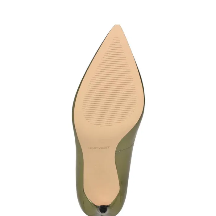 Fresh Pointy Toe Pumps Green Mirror Patent Women Nine West Heels Fresh Pointy Toe Pumps Green Mirror Patent Women Nine West Heels